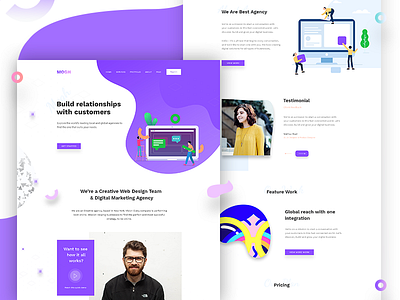 Creative Agency Home Page agency clean corporate creative design illustration shape theme trend ui ux website