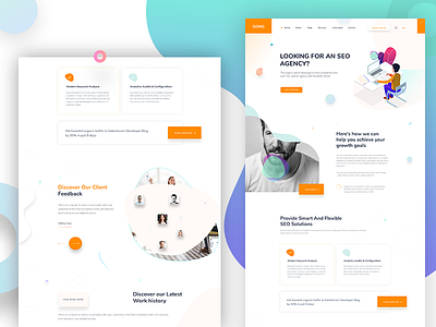 Digital Agency page agency business clean corporate design digital digital agency illustration minimal shape theme ui ux