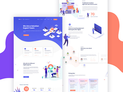 Creative Agency Landing page by Mahfuz riad for UiSnickers on Dribbble