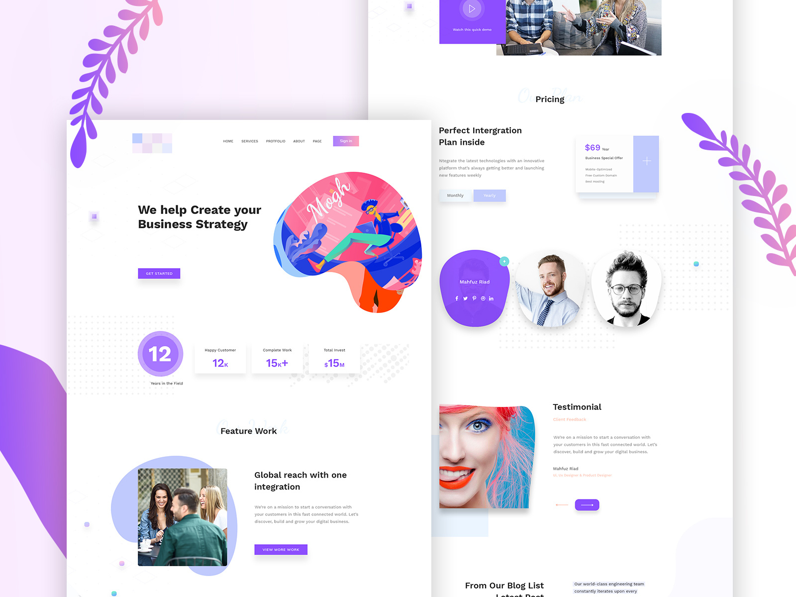 Creative Agency Portfolio By Mahfuz Riad For Uisnickers On Dribbble