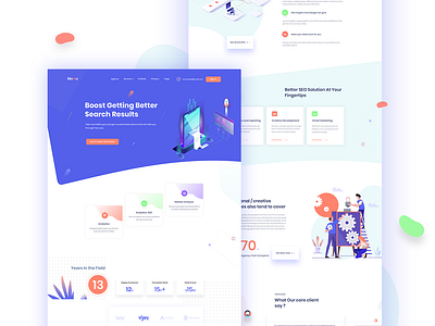 SEO Services I Digital Agency Landing page agency business clean corporate digital agency digital agency landing illustration landing page landing page ui seo services theme typography ui ux website