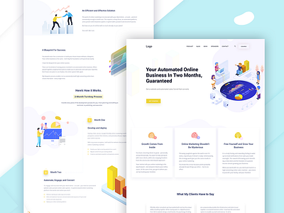 Business Courses and Product Landing page agency business business courses clean corporate creative creative agency design digital illustration landing landing page minimal product landing page shape theme typography ui ux website