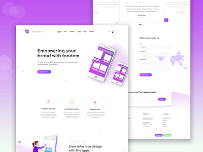 App & SaaS showcase landing page