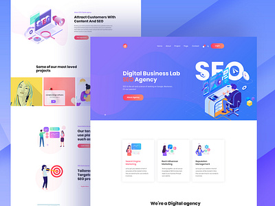 Seo & Digital Agency Lab By Mahfuz Riad For Uisnickers On Dribbble