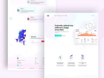 Software/SaaS Landing Page agency clean creative agency illustration landing page landing page design saas agency saas landing page software saas ui ux web application design web design website design