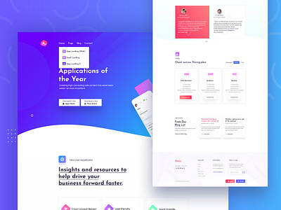 Application landing by Mahfuz riad on Dribbble