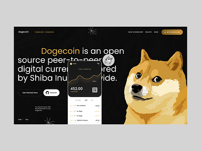 Doge coin app app bitcoin blockchain crypto design dogecoin ui ux ui wallet