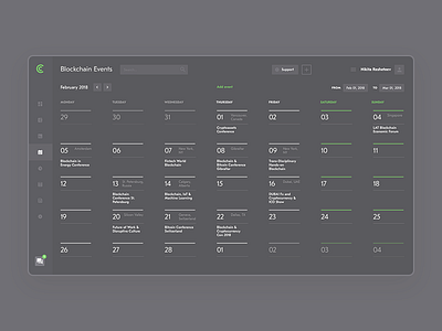 Blockchain events bitcoin black blockchain dashboard design event wallet