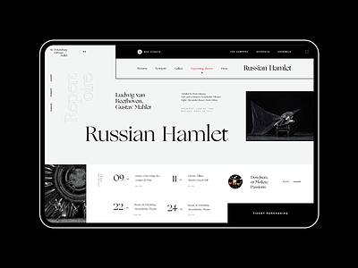 Russian Hamlet ballet branding culture hamlet typogaphy ux ui web
