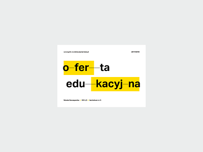 ZSOiT open days – flyer identification identity kowal modernism open days pattern poster przemek school visual yellow