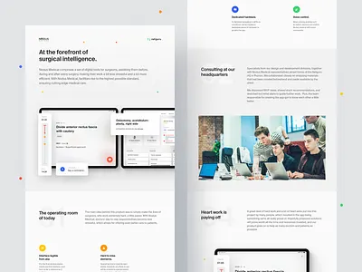 Nodus Medical - The Forefront of Surgical Intelligence blue clean doctor health ipad ipad pro medical surgeon timeline typography ui ux web design