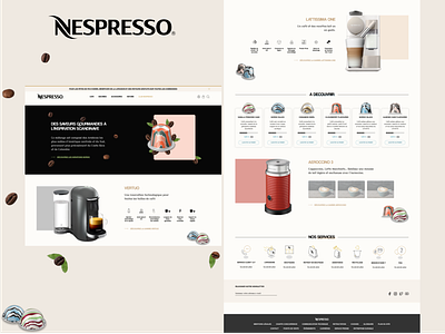 Nespresso illustration minimal nespresso redesign ui ux web website