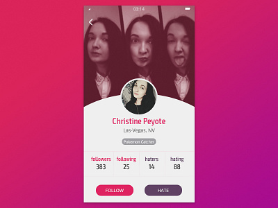 User Profile - DailyUI 006 dailyui interface profile ui userprofile