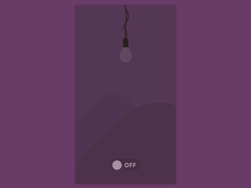 On/Off Switch - DailyUI 015 animation dailyui dailyui015 interface lamp onoff switcher