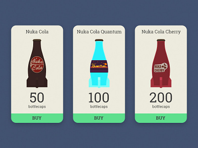 Pricing - DailyUI 030 dailyui dailyui030 fallout nukacola pricing