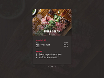 Recipe - DailyUI 040 dailyui dailyui040 recipe steak