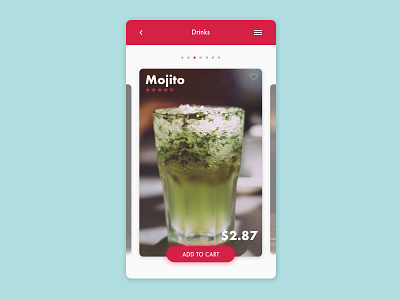 Drink Menu - DailyUI 043 card dailyui drink menu