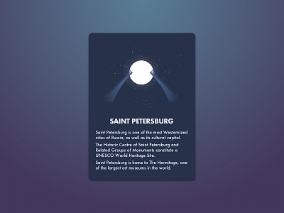 Info Card - DailyUI 045 bridge card dailyui illustration petersburg