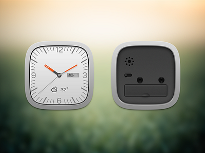 Clock widget front and back