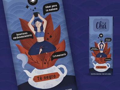 Té Chá design digitalcolor graphicdesign illustration ilustración logo packaging packagingdesign
