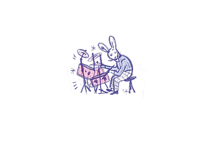 Drummer illustration ilustración ilustradora pencils