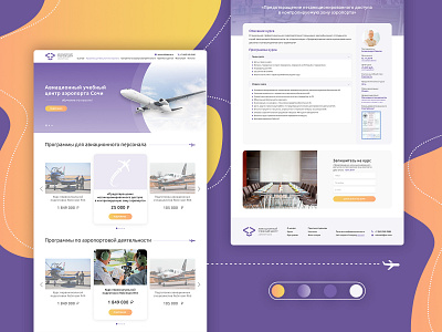 Website for Aviation Training Center airport color design training center ui ux web website