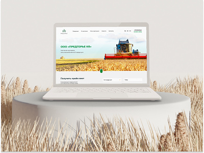 Website-catalogue for the exporter of agricultural products design export farming grain nature ui ux web website