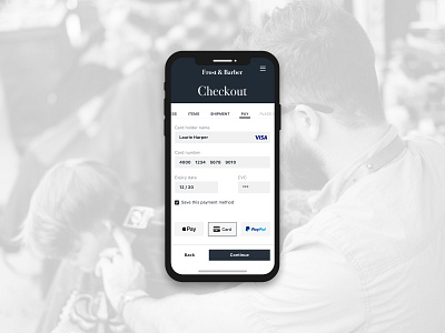 Daily UI Challenge 002 - Credit Card Checkout applepay checkout clean credit card payment iphone minimalism mobile mobile app monocromatic paypal ui uidesign