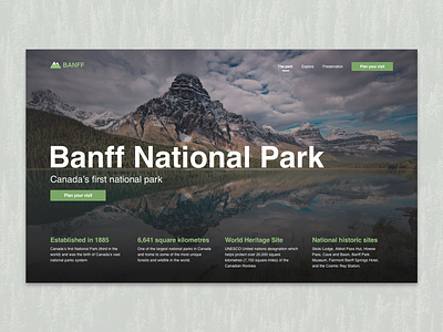 Daily UI Challenge 003 - Landing Page clean daily daily 100 challenge design interface landing minimalism national park national parks typography ui web website website builder