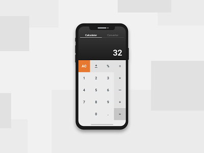 Daily UI Challenge 004 - Calculator 004 app calculator clean dailyui interface iphone iphonex minimalism phone ui