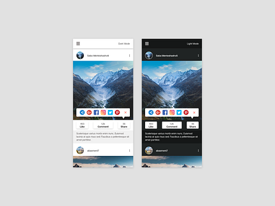 Social share UI design mobile ui share social ui ui design uidesign uiux webdesign website