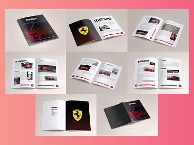 Journal Ferrari branding car design indesign journal logo