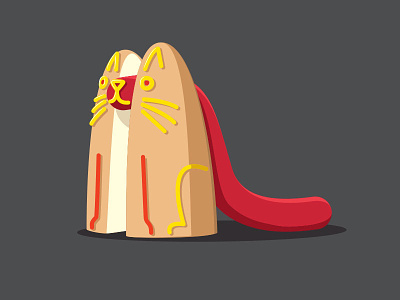 Cat Dog adobe cat glennz hot dog illustrator vector