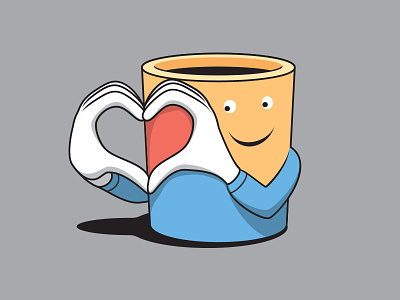 Coffee loves You Too coffe glennz illustration illustrator mug threadless tshirt vector