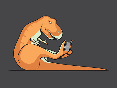 Clever Girl dinosaur glenn jones glennz illustration illustrator ipad threadless trex tshirt vector