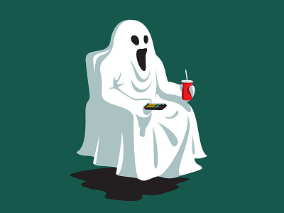 Night Off ghost glenn jones glennz illustrator t-shirt tv vector