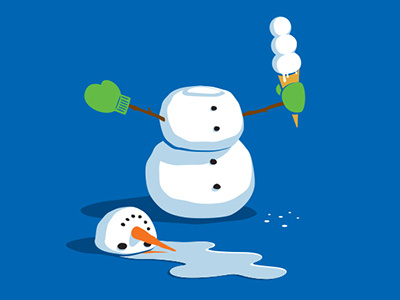 Dropped blue glenn jones glennz icecream illustration illustrator snowman tshirt vector
