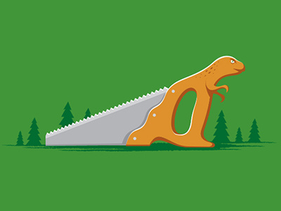 Dinosaw dinosaur glenn jones glennz green illustration illustrator tshirt vector