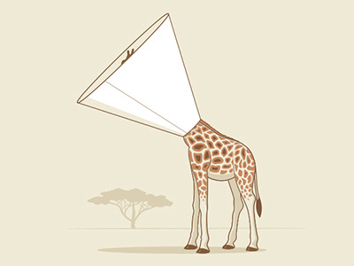 Itchy giraffe glenn jones glennz illustration illustrator tshirt vector