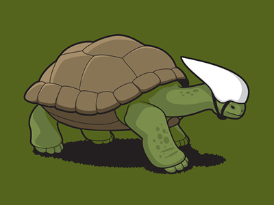 Faster glenn jones glennz illustration illustrator tortoise tshirt vector