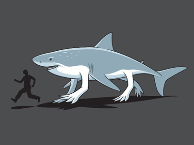 Mexican Walking Shark glenn jones glennz illustration illustrator shark tshirt vector