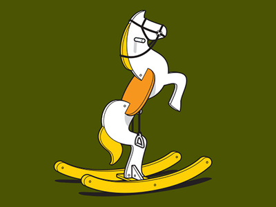 Wild Rocking Horse Tshirt glenn jones glennz illustration illustrator rocking horse tshirt vector