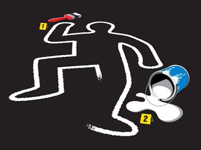 Mysterious Death crime scene glenn jones glennz illustration illustrator murder tshirt vector