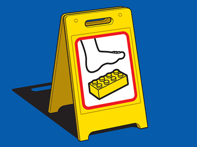 Extreme Caution glenn jones glennz illustration illustrator lego vector warning