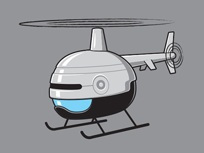 Robocopter glenn jones glennz helicopter illustration illustrator robocop tshirt vector
