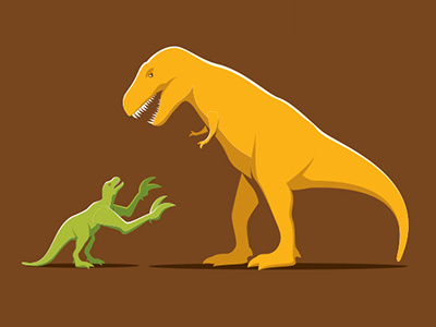 Fair Fight dinosaur glenn jones glennz illustration illustrator trex tshirt vector
