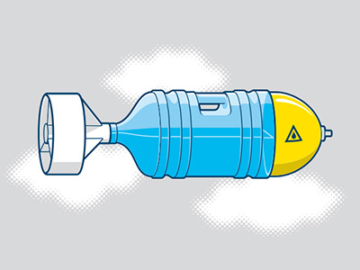 Water Bomb glenn jones glennz illustration illustrator tshirt vector water bomb water cooler