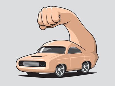 Muscle Car concept glenn jones glennz illustration illustrator muscle car tshirt vector