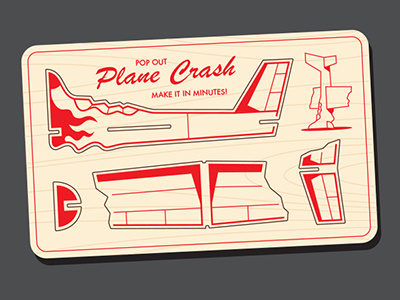 Model Plane Crash balsa crash glenn jones glennz illustration illustrator model plane tshirt vector