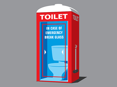 Emergency Toilet emergency glenn jones glennz illustration illustrator vector